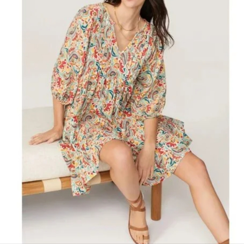 Marine Layer Scarlett paisley print mini dress - Picture 3 of 14